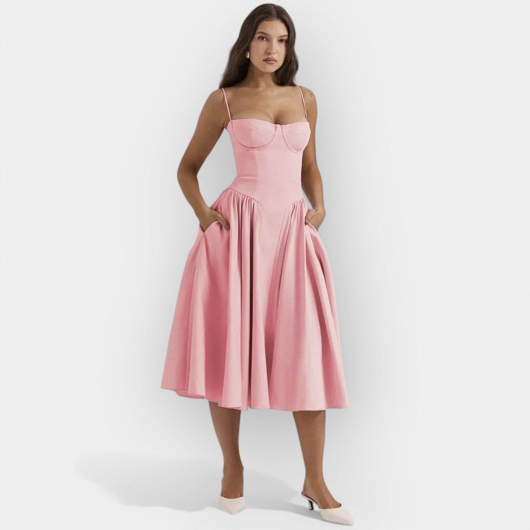 Elegáns midi ruha nyárra